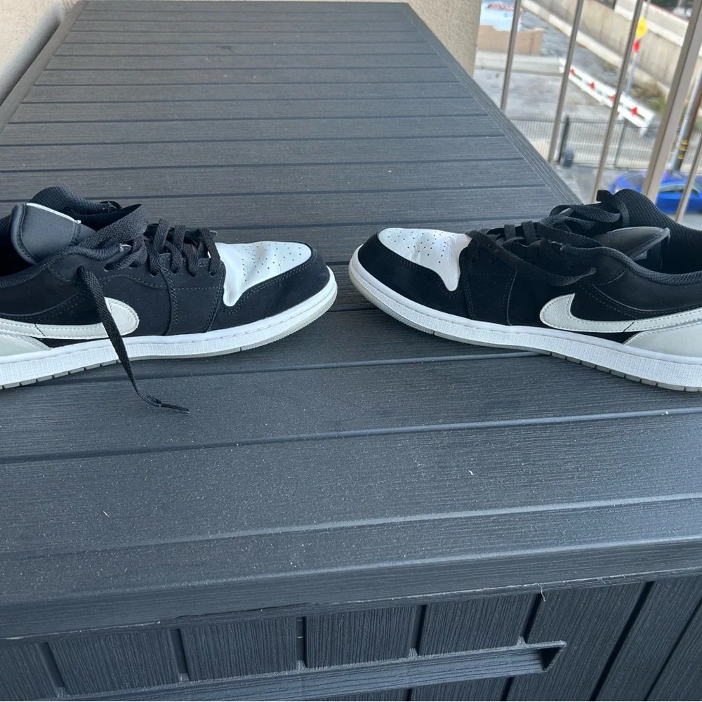 Nike Air Jordan 1 Low SE "Diamond Shorts" White/Black - Picture 6 of 7